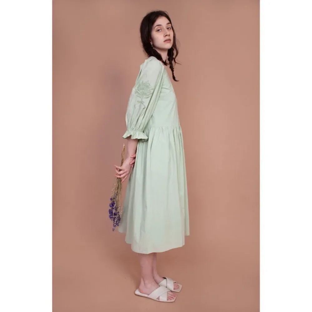 Meadows Hazel cotton Dress Sage US6